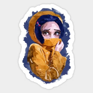 Coraline's Yellow Jacket Sticker